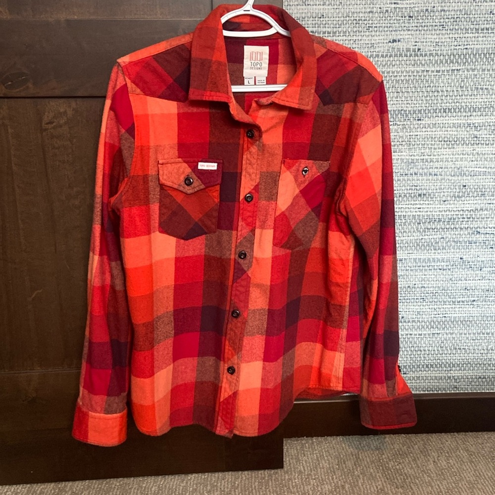 Topo Designs Flannel Shirt.  Size Large.  Like New.